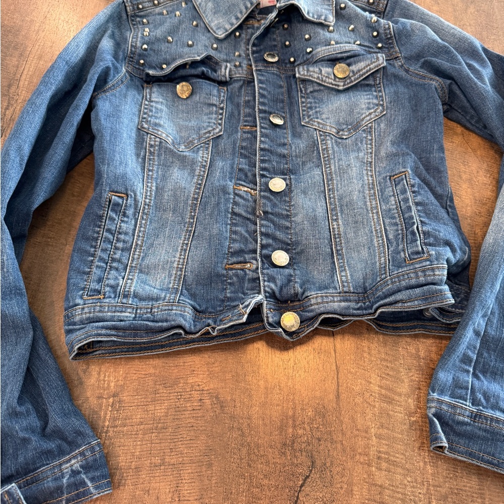 Love Culture Kids Denim Jacket with Studs‎